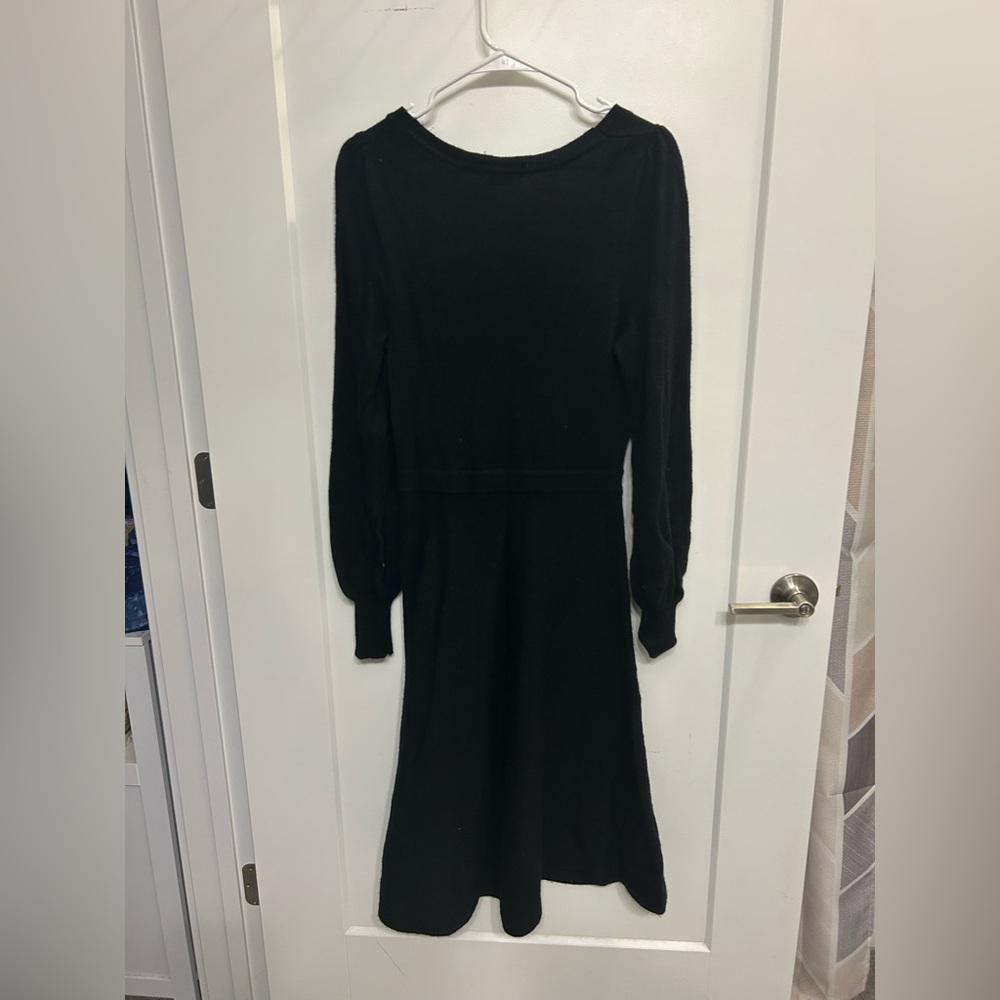 Boden Square Neck Alpaca Wool Blend Knit Long Sleeve Dress - Picture 8 of 10